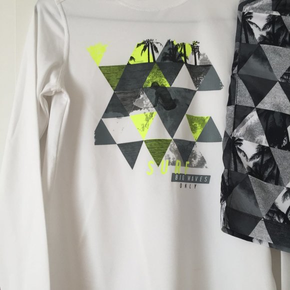 PLAGE SPORT SWIMMING SET - LONG SLEEVET-SHIRT AND SHORTS FOR BOYS, SZ. 10-12 - Picture 2 of 5